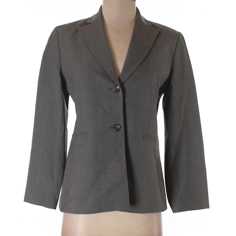 NWOT Banana Republic Relaxed Fit Two-Button Gray Wool Women’s Blazer Size 2
